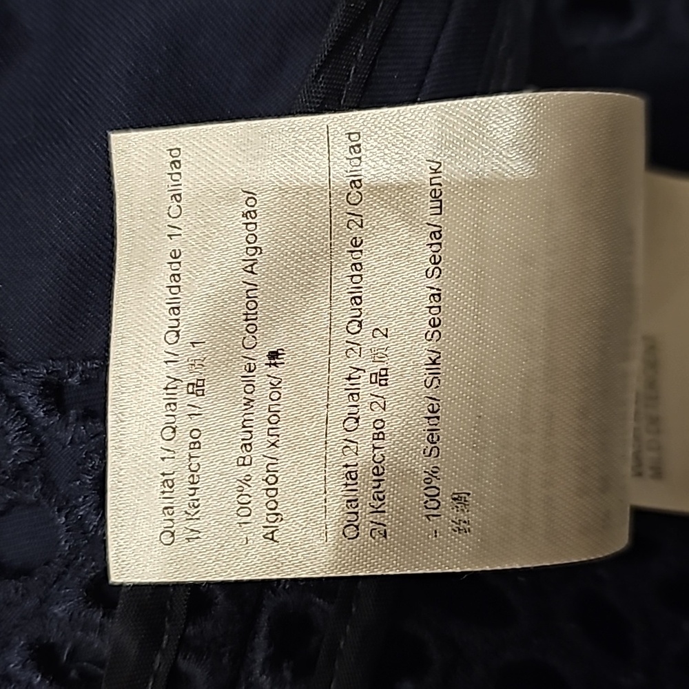 Escada Sport Perforated Eyelets Shirt Sleeve Dress In Navy size 42/ US L - Picture 6 of 6